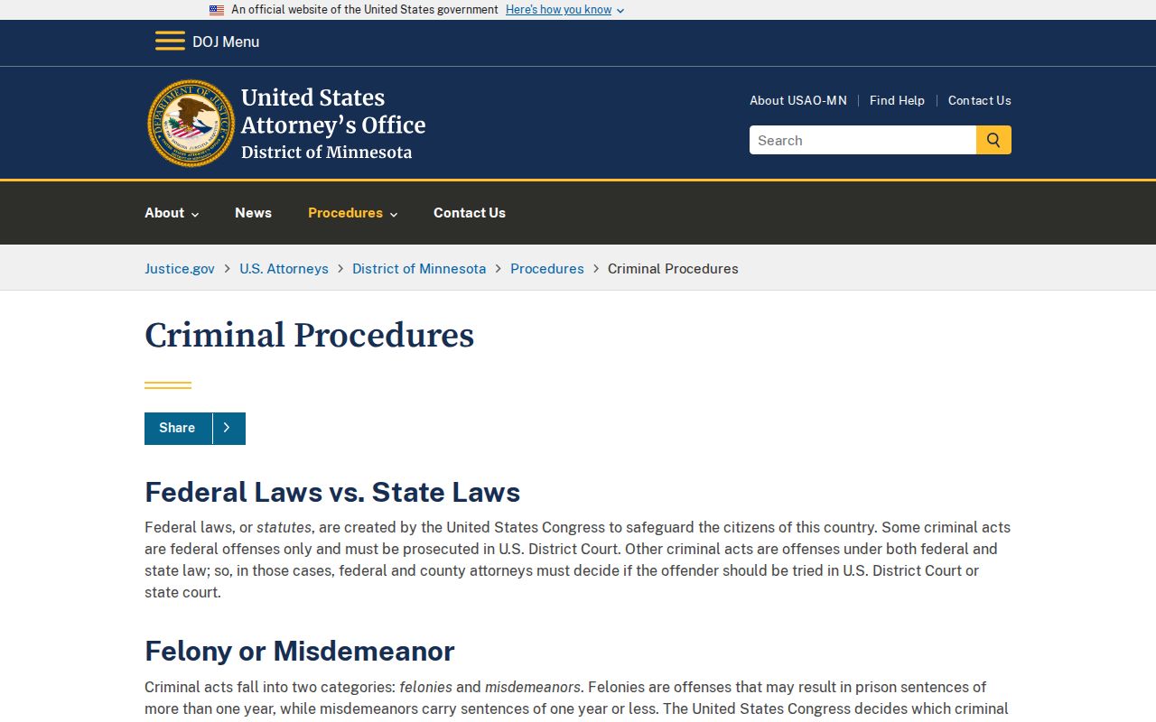 U.S. Attorney federal complaint and arrest warrant process page for Stevens County warrant records